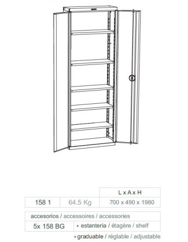 Armario cubetas Heco 158