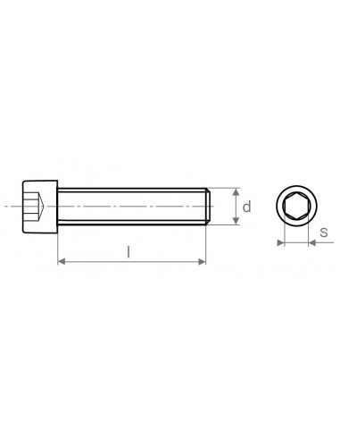 Tornillo Allen DIN 912 nylon